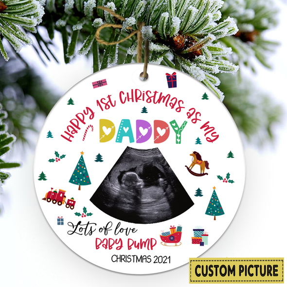 Personalized Gift For Future Daddy Happy 1st Christmas As My Daddy Ornament -NT-NN0912213