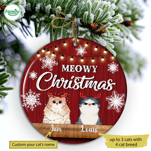 Gift For Cat Lover Meowy Christmas Ornament - Nt - NN1310212