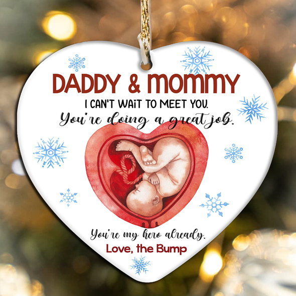 Gift For Furture Daddy And Mommy You Are My Hero Already Ornament - Nt - NN2210215
