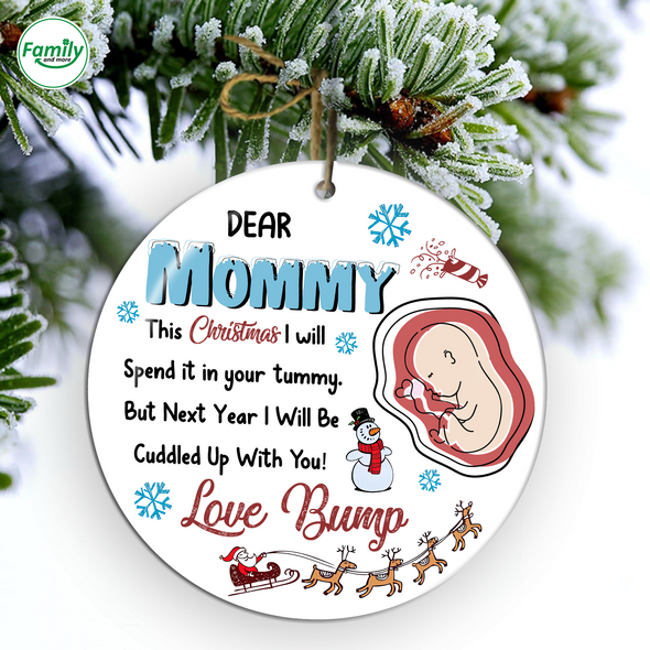 Gift For Mommy This Christmas I Will Spend It In Your Tummy Ornament - Nt - NN1410216