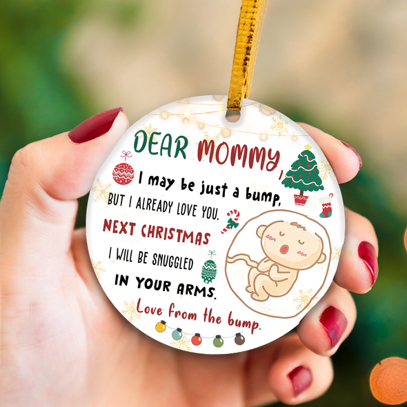Gift For Future Mommy Next Christmas I Will Be Snuggled In Your Arms Ornament - NT - NN2810212
