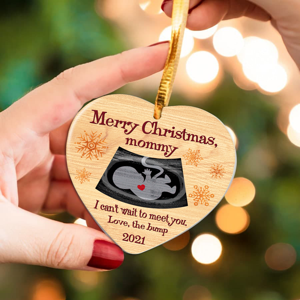 Gift For Future Mommy Merry Christmas Can't Wait To Meet You Ornament - NT - NN2810215