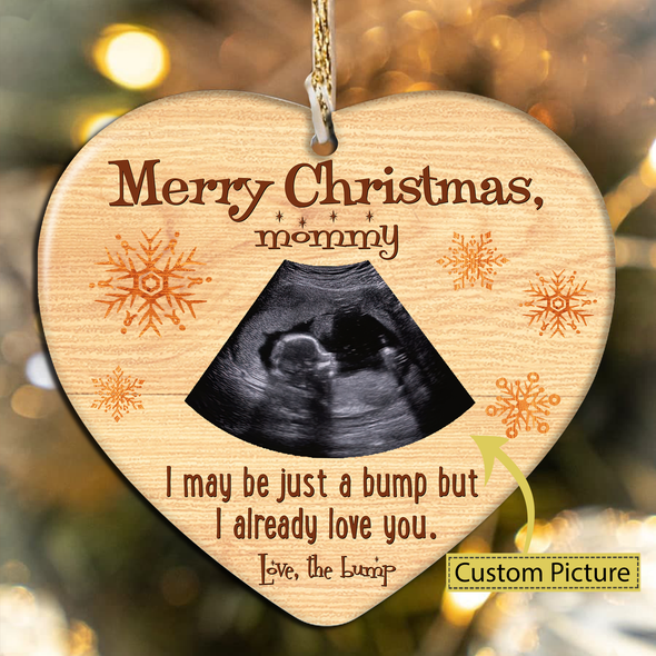 Personalized  Gift For Future Mommy Merry Christmas Maybe Just A Bump But Already Love You Ornament - NT - NN2910212
