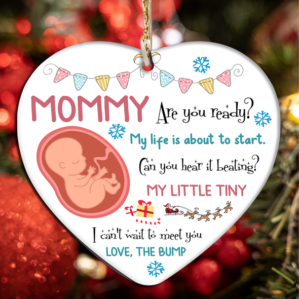 Gift For Future Mommy My Life Is About To Start Can You Hear It Beating My Little Tiny Ornament - NT - NN111211