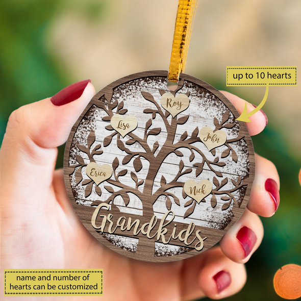 Personalized Gift For Grandparents Grandkids Ornament