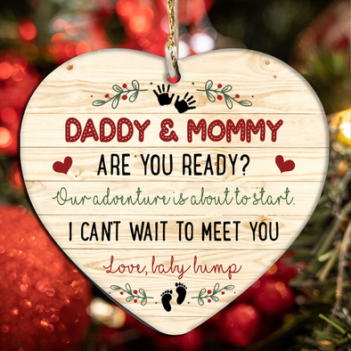 Gift For Future Mommy And Daddy Are You Ready Our Adventure Is About To Start Ornament - NT - NN1011215