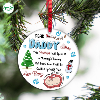 Gift For Future Daddy Merry Christmas 2021 Ornament - Nt - NN1410215