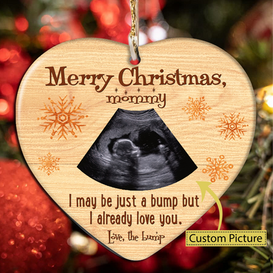 Personalized  Gift For Future Mommy Merry Christmas Maybe Just A Bump But Already Love You Ornament - NT - NN2910212