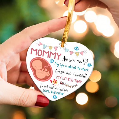 Gift For Future Mommy My Life Is About To Start Can You Hear It Beating My Little Tiny Ornament - NT - NN111211