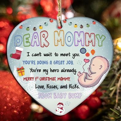 Gift For Future Mommy You're Doing A Great Job Merry 1st Christmas Ornament - NT - NN2610213