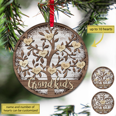 Personalized Gift For Grandparents Grandkids Ornament