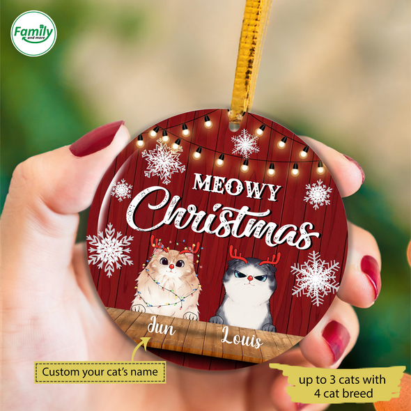 Gift For Cat Lover Meowy Christmas Ornament - Nt - NN1310212