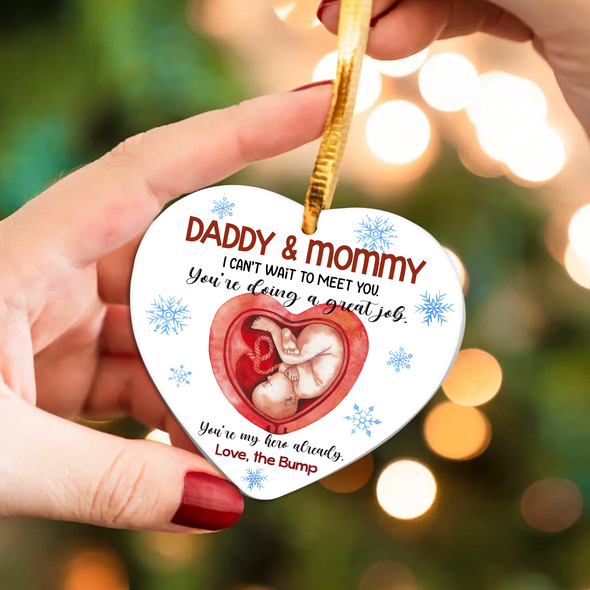 Gift For Furture Daddy And Mommy You Are My Hero Already Ornament - Nt - NN2210215