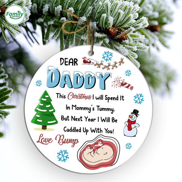 Gift For Future Daddy Merry Christmas 2021 Ornament - Nt - NN1410215