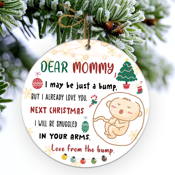 Gift For Future Mommy Next Christmas I Will Be Snuggled In Your Arms Ornament - NT - NN2810212