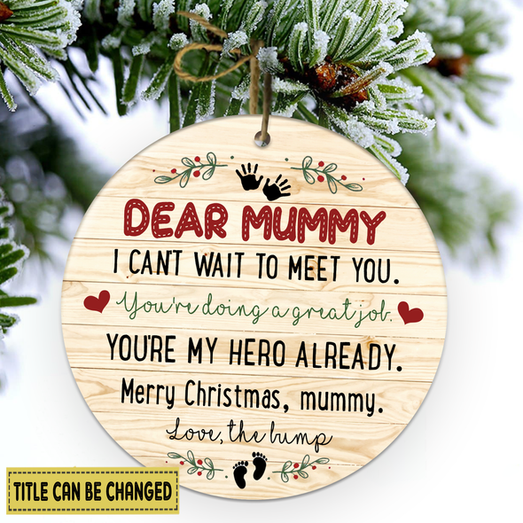 Gift For Future Mommy Merry Christmas Can't Wait To Meet Ornament - NT - NN0911216
