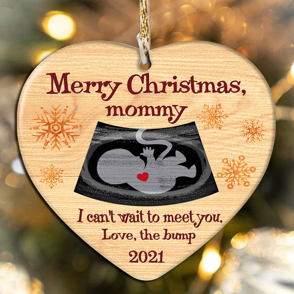 Gift For Future Mommy Merry Christmas Can't Wait To Meet You Ornament - NT - NN2810215