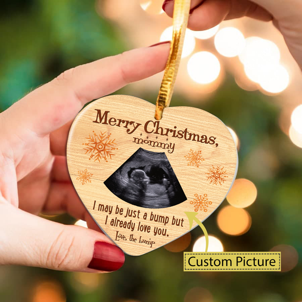 Personalized  Gift For Future Mommy Merry Christmas Maybe Just A Bump But Already Love You Ornament - NT - NN2910212