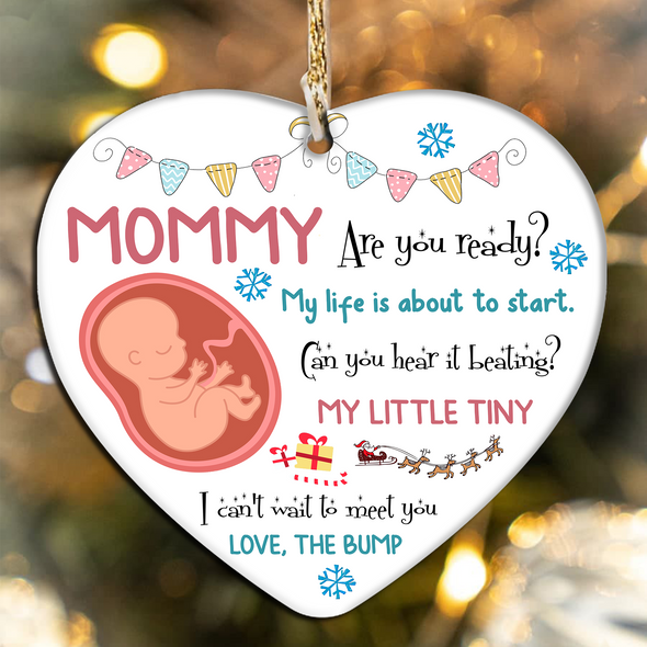 Gift For Future Mommy My Life Is About To Start Can You Hear It Beating My Little Tiny Ornament - NT - NN111211