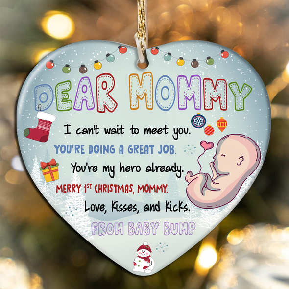 Gift For Future Mommy You're Doing A Great Job Merry 1st Christmas Ornament - NT - NN2610213