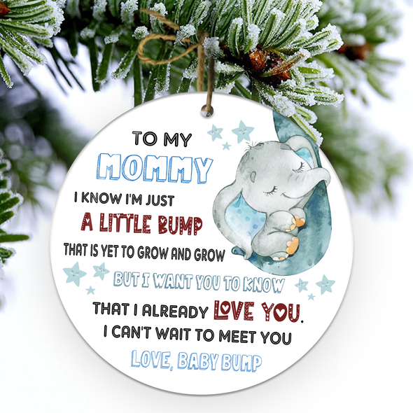 Gift For Future Mommy I Know I'm Just A Little Bump That Is Yet To Grow And Grow But I Want You To Know That I Already Love You  Ornament - NT - NN3010213