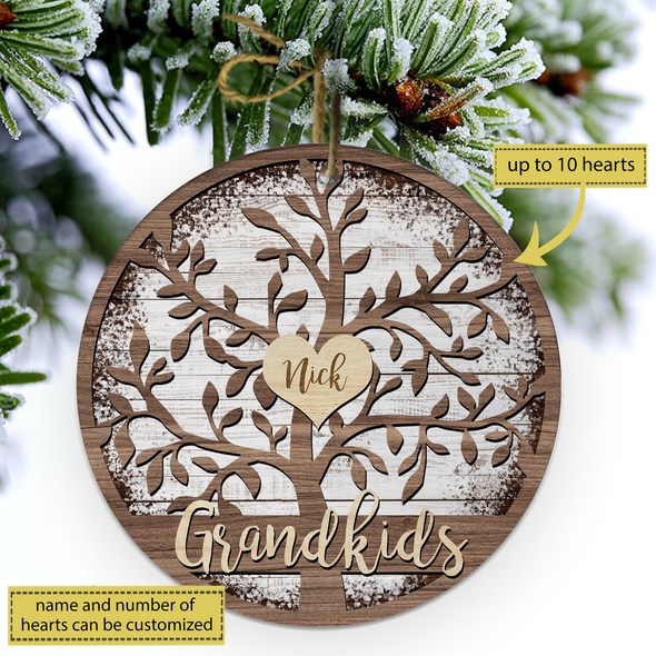 Personalized Gift For Grandparents Grandkids Ornament