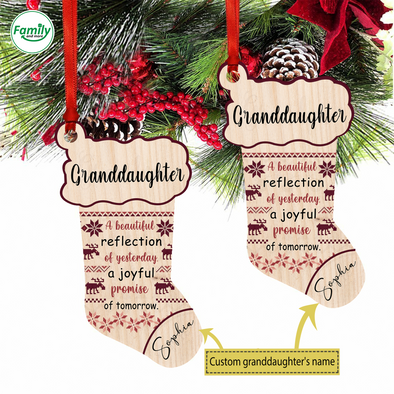 Gift For Granddaughter A Beautiful Reflection Of Yesterday Ornament - Nt