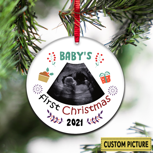 Personalized Gift For Future Daddy And Mommy Baby's First Christmas Ornament - NT - NN0112218