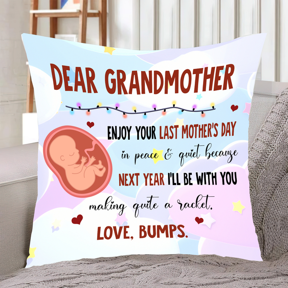 Gift For Future Grandmother Next Year I'll Be With You Pillow - NT - NN1402222