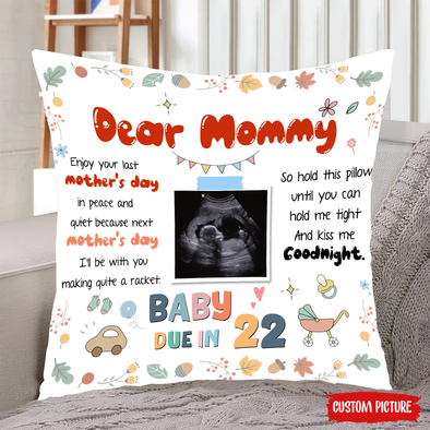 Personalized Gift For Future Mommy Hold This Pillow Until You Can Hold Me Tight Pillow - NT - NN1803225