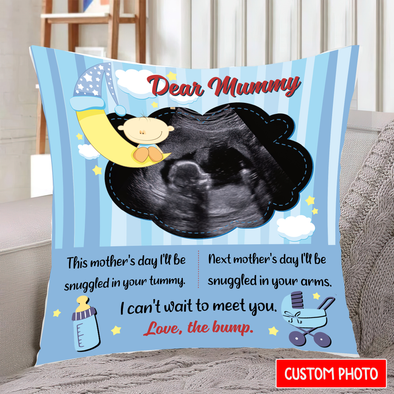 Personalized Gift For Future Mummy This Mother's Day I'll Be Snuggled In Your Tummy Pillow - NT - NN0403226