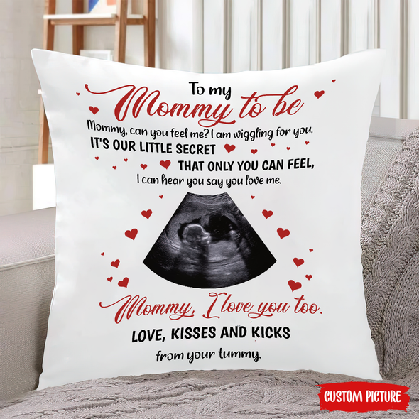 Personalized Gift For Future Mommy Mommy, I Am Wiggling For You Pillow - NT - NN1102226