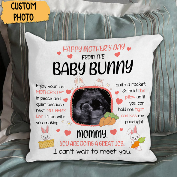 Personalized Gift For Future Mommy I'll Be With You Making A Quite Racket Pillow - NT - NN3003225