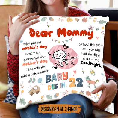 Gift For Future Mommy Baby Due In 22 Pillow - NT - NN2803224