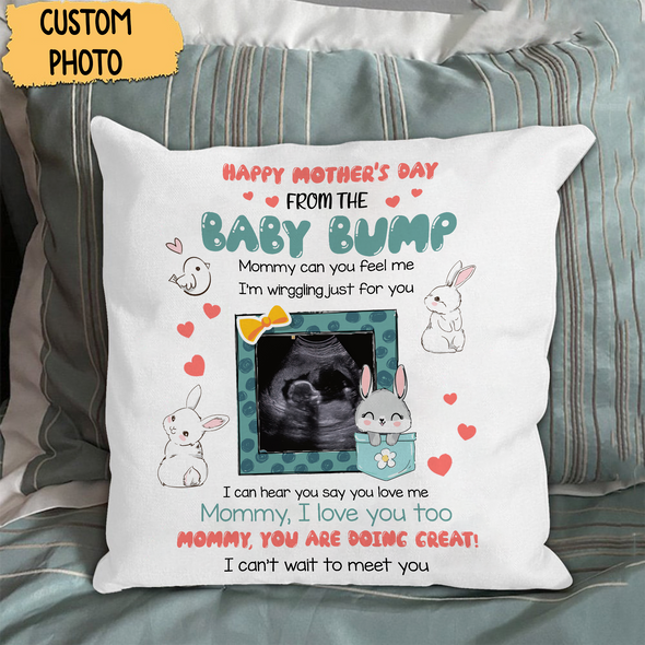 Personalized Gift For Future Mommy Can You Feel Me I'm Wirggling Just For You Pillow - NT - NN0502226
