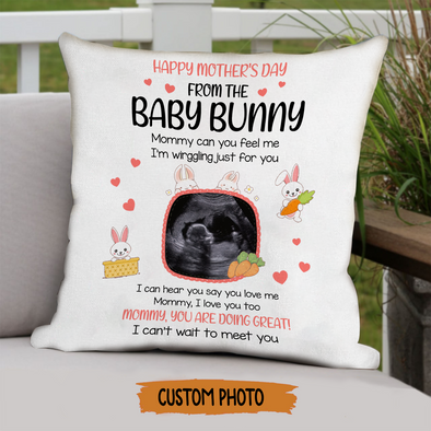 Personalized Gift For Future Mommy Happy Mother's Day From The Baby Bunny Pillow - NT - NN3103223