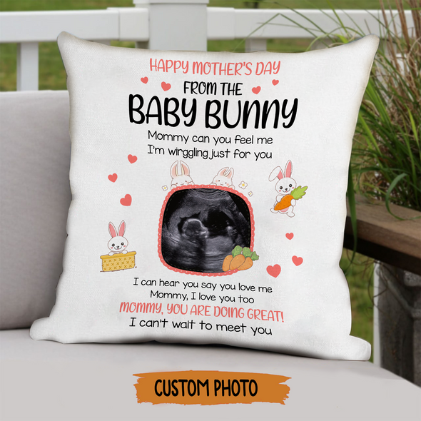 Personalized Gift For Future Mommy Happy Mother's Day From The Baby Bunny Pillow - NT - NN3103223