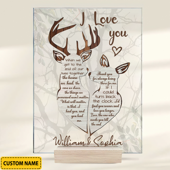 I Love You Acrylic Plaque -NT-NN1507221