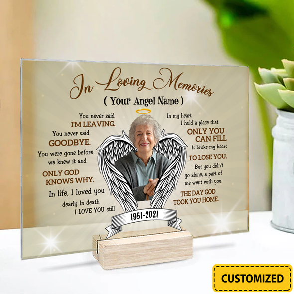 In Loving Memories Acrylic Plaque - NT-NN0607222