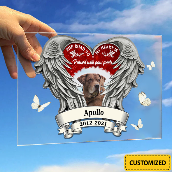 The Road To My Heart Is Pawed With Paw Prints Acrylic Plaque - NT-NN0507221
