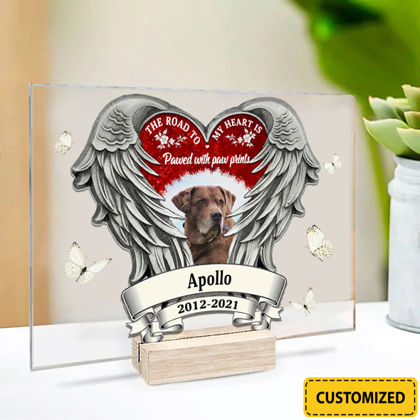 The Road To My Heart Is Pawed With Paw Prints Acrylic Plaque - NT-NN0507221