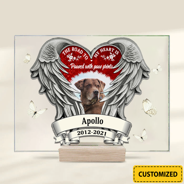 The Road To My Heart Is Pawed With Paw Prints Acrylic Plaque - NT-NN0507221
