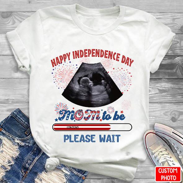 Personalized Gift For Future Mommy Happy Independence Day T-Shirt - NT- NN0806224