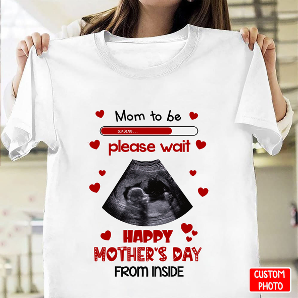 Personalized Gift For Future Mommy Mom To Be Please Wait T-shirt - NT - NN1803224