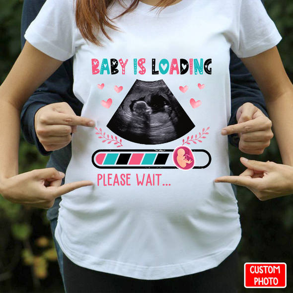 Personalized Gift For Future Mommy Baby Is Loading T-Shirt - NT - NN2303223