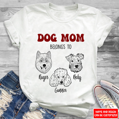 Customized Dog Mom T-shirt - NT - NN2206222