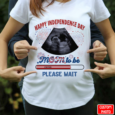 Personalized Gift For Future Mommy Happy Independence Day T-Shirt - NT- NN0806224