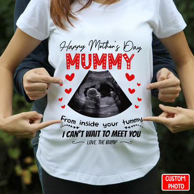 Personalized Gift For Future Mummy Happy Mother's Day From Inside Your Tummy T-shirt - NT - NN2202227