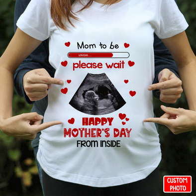 Personalized Gift For Future Mommy Mom To Be Please Wait T-shirt - NT - NN1803224
