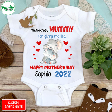 Gift For Future Mummy Thank You Mummy For Giving Me Life Baby Onesie - NT - NN0203221